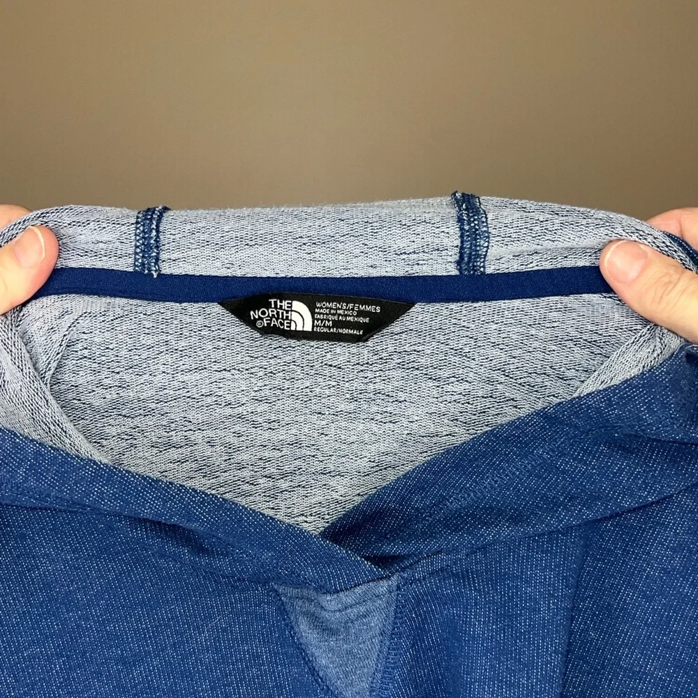 The North Face Heathered Blue Lightweight Hoodie Tunic Size M - Picture 3 of 3